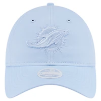Casquette ajustable New Era bleu clair Miami Dolphins Color Pack 9TWENTY pour femme
