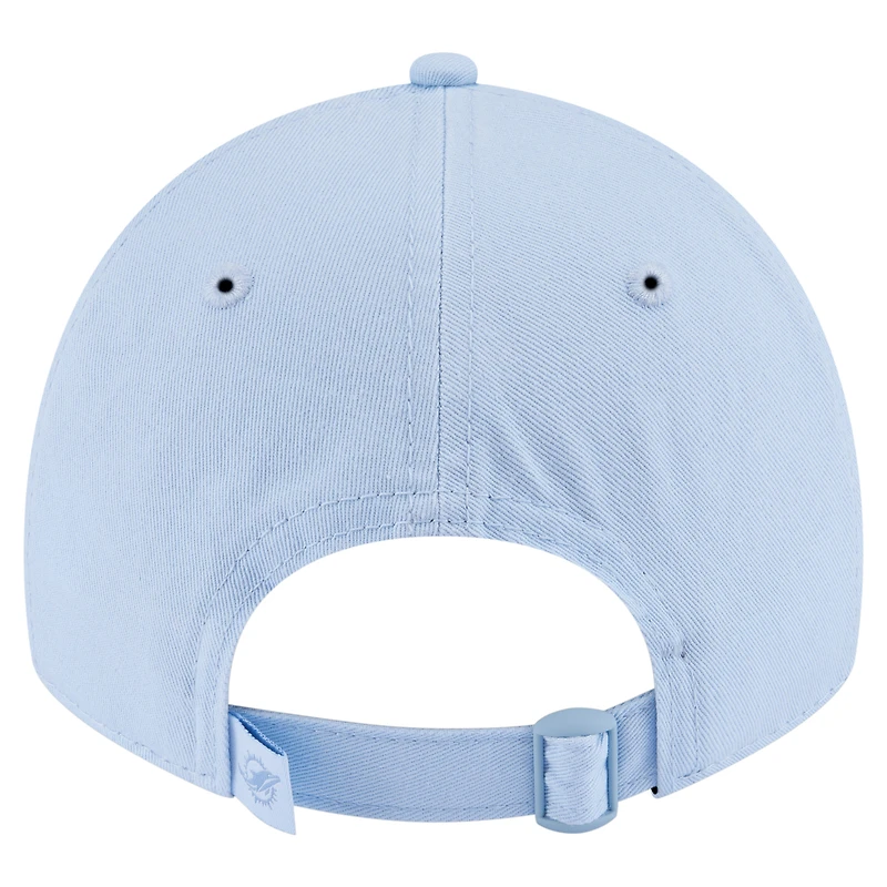 Casquette ajustable New Era bleu clair Miami Dolphins Color Pack 9TWENTY pour femme
