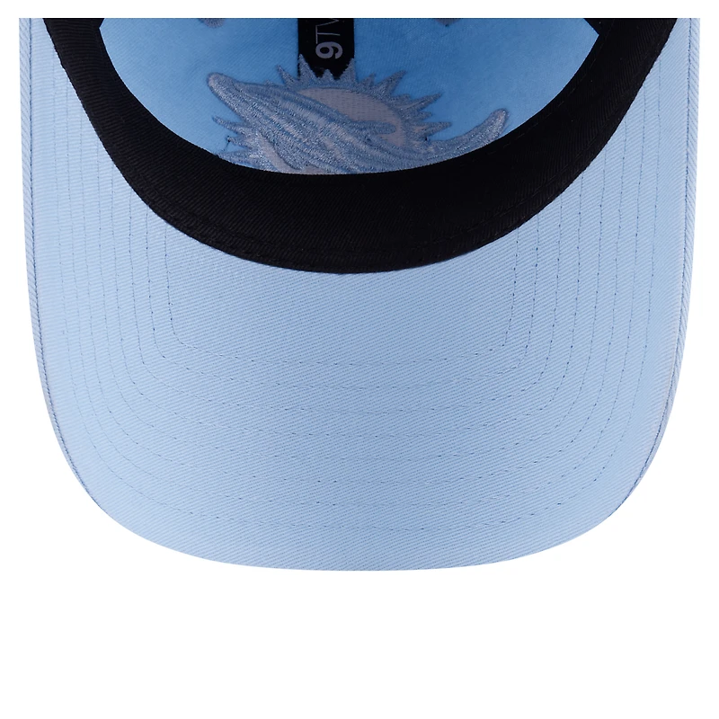 Casquette ajustable New Era bleu clair Miami Dolphins Color Pack 9TWENTY pour femme