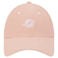 Women's New Era Light Pink Miami Dolphins Cozy Sherpa 9FORTY Adjustable Hat