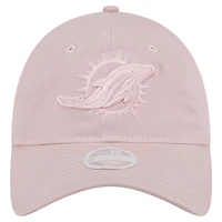 Casquette ajustable Main 9TWENTY rose clair des Miami Dolphins de New Era pour femme