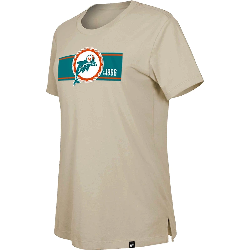 T-shirt historique du troisième essai des Dolphins de Miami New Era pour femmes