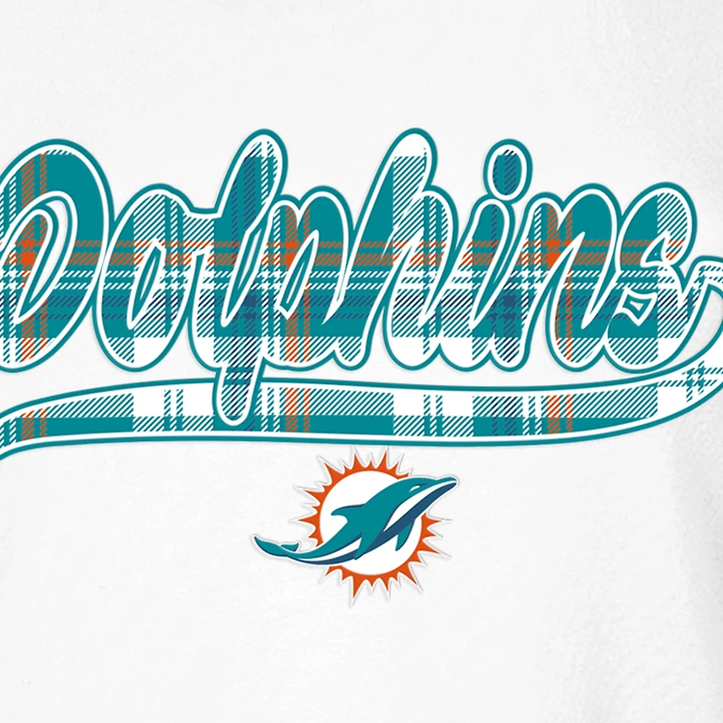 Women's New Era White/Aqua Miami Dolphins 3rd Down T-Shirt