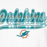 Women's New Era White/Aqua Miami Dolphins 3rd Down T-Shirt