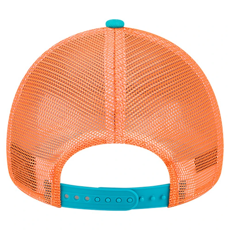 Women's New Era White/Aqua Miami Dolphins Friendship Bracelet 9FORTY Adjustable Hat