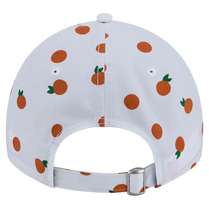 Casquette ajustable New Era blanche Miami Dolphins Fruit Pattern 9TWENTY pour femme