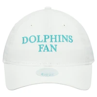 Women's New Era White Miami Dolphins Team Fan 9TWENTY Adjustable Hat