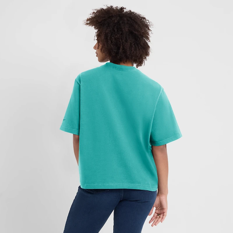 Women's Nike Aqua Miami Dolphins Glory Arch Boxy T-Shirt