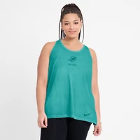 Women's Nike Aqua Miami Dolphins Glory Open-Back Crisscross Dri-FIT Tank Top
