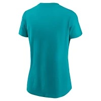 T-shirt Nike blanc rétro avec logo principal des Dolphins de Miami pour femme