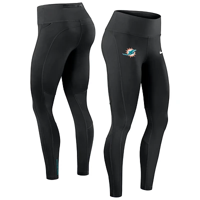 Women's Nike Black Miami Dolphins Primetime Epic Fast Dri-FIT Leggings