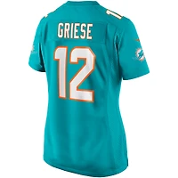 Maillot de joueur retraité Nike Bob Griese Aqua Miami Dolphins Game pour femme