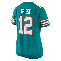 Maillot de joueur retraité Nike Bob Griese Aqua Miami Dolphins pour femme