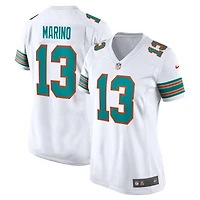 Maillot de joueur retraité Nike Dan Marino pour femme, blanc, Miami Dolphins