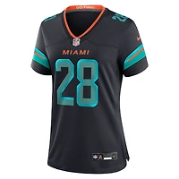 Maillot Nike De’Von Achane pour femme, bleu terrain, collection Rivalries 2025 des Dolphins de Miami
