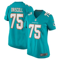 Maillot de match l'équipe Nike Jack Driscoll Aqua Miami Dolphins pour femme