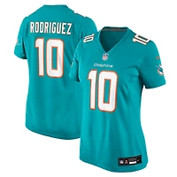 Maillot de match Nike Jacob Rodriguez Aqua Miami Dolphins pour femme