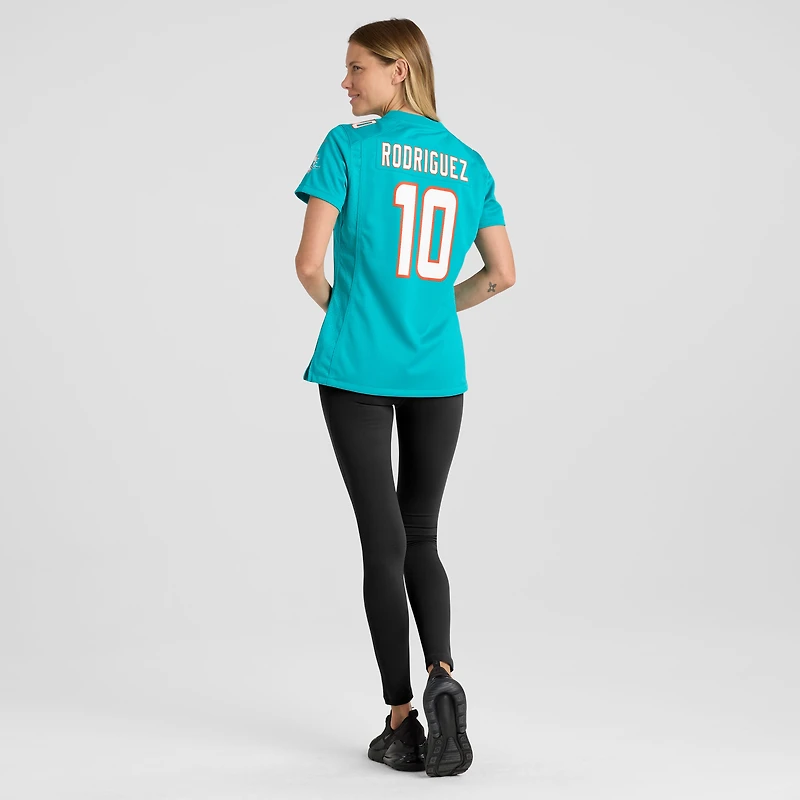 Women's Nike Jacob Rodriguez Aqua Miami Dolphins Team Game Jersey