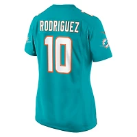 Maillot de match Nike Jacob Rodriguez Aqua Miami Dolphins pour femme