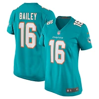 Women's Nike Jake Bailey Aqua Miami Dolphins Game Player Jersey