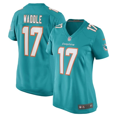 Maillot de joueur match Nike Jaylen Waddle Aqua pour femmes des Dolphins Miami