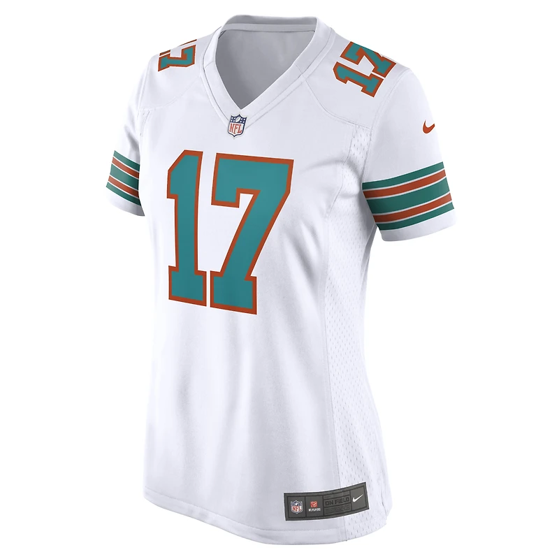 Maillot de match Nike Jaylen Waddle des Miami Dolphins pour femme, blanc