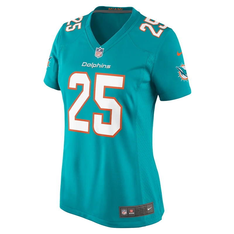 Women's Nike Jaylen Wright  Aqua Miami Dolphins Game Jersey