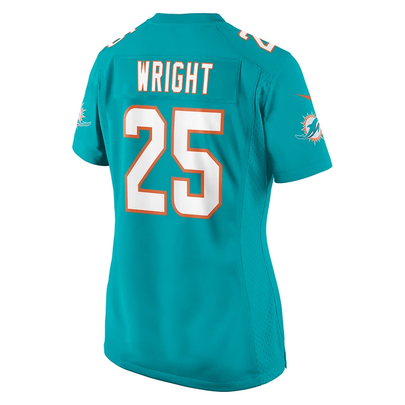 Women's Nike Jaylen Wright  Aqua Miami Dolphins Game Jersey