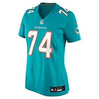 Maillot de match Nike Kadyn Proctor Aqua Miami Dolphins pour femme