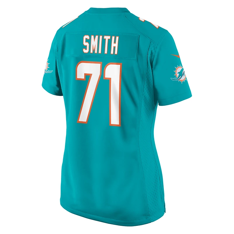 Maillot de match Nike Kion Smith Aqua Miami Dolphins pour femme