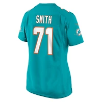 Maillot de match Nike Kion Smith Aqua Miami Dolphins pour femme