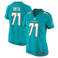 Maillot de match Nike Kion Smith Aqua Miami Dolphins pour femme