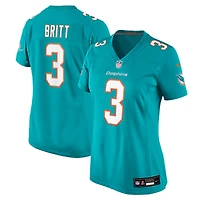 Women's Nike K.J. Britt  Aqua Miami Dolphins Team Game Jersey