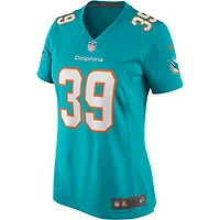 Women's Nike Larry Csonka Aqua Miami Dolphins Game Retired Player Jersey