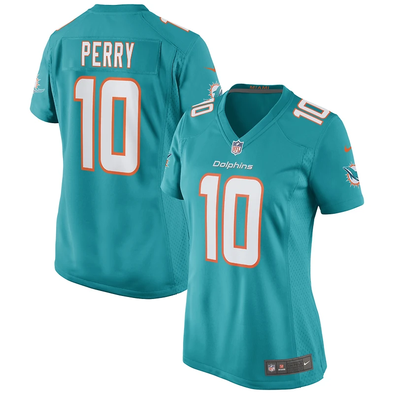 Women's Nike Malcolm Perry Aqua Miami Dolphins Game Jersey