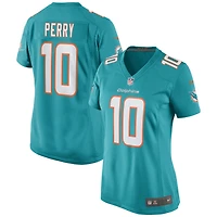 Women's Nike Malcolm Perry Aqua Miami Dolphins Game Jersey