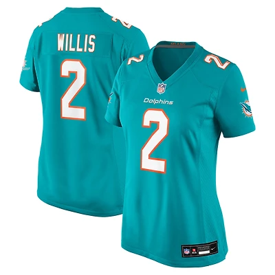 Women's Nike Malik Willis Aqua Miami Dolphins Game Jersey