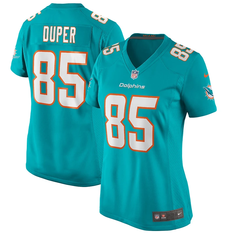 Maillot de joueur retraité Nike Mark Duper Aqua Miami Dolphins Game pour femme