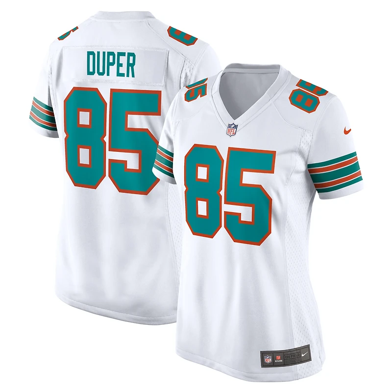 Maillot de joueur retraité Nike Mark Duper pour femme, blanc, Miami Dolphins