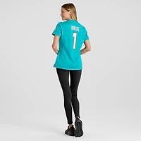 Women's Nike Number 1 Bride Aqua Miami Dolphins Game Jersey