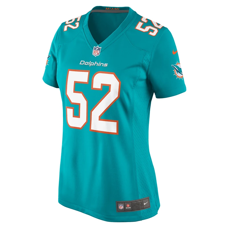 Maillot de match Nike Patrick Paul Aqua Miami Dolphins pour femme