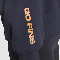 Women's Nike Pitch Blue Miami Dolphins 2025 Rivalries Collection Oversized Phoenix Fleece Sweatshirt