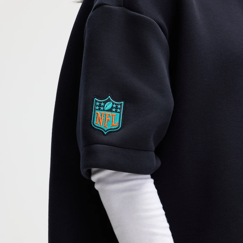 Women's Nike Pitch Blue Miami Dolphins 2025 Rivalries Collection Oversized Tech Fleece Dress