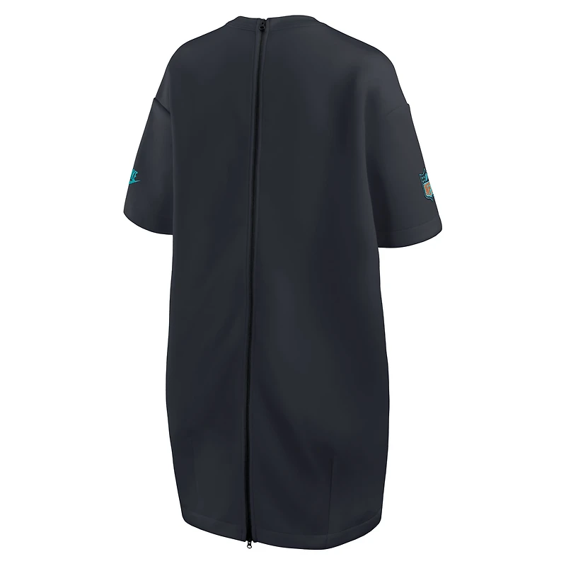Robe oversize en polaire technique Nike Pitch Blue Miami Dolphins Collection 2025 pour femme