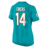 Women's Nike Quinn Ewers  Aqua Miami Dolphins Team Game Jersey