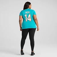 Maillot de match Nike Quinn Ewers Aqua pour femme des Miami Dolphins