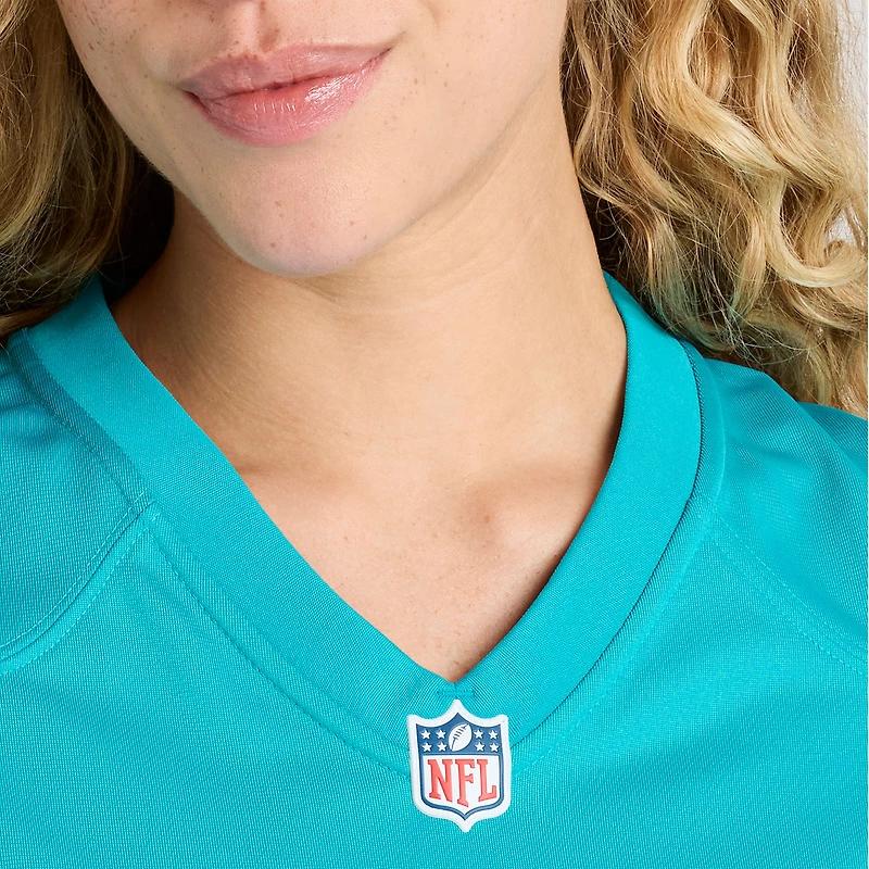 Maillot de match Nike Quinn Ewers Aqua pour femme des Miami Dolphins