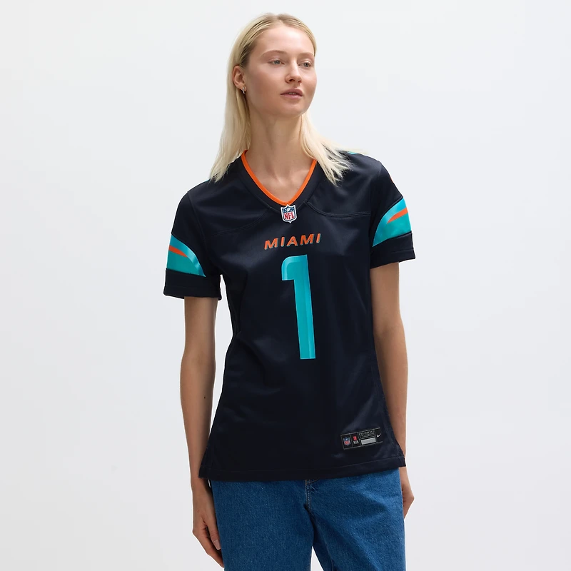 Women's Nike Tua Tagovailoa Pitch Blue Miami Dolphins 2025 Rivalries Collection Game Jersey