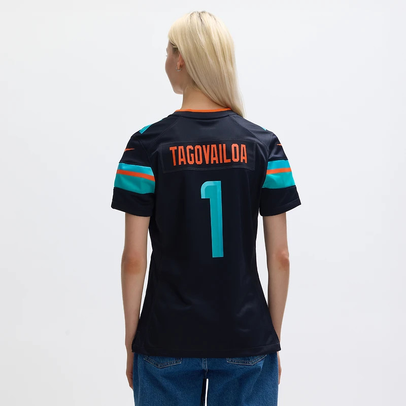 Women's Nike Tua Tagovailoa Pitch Blue Miami Dolphins 2025 Rivalries Collection Game Jersey