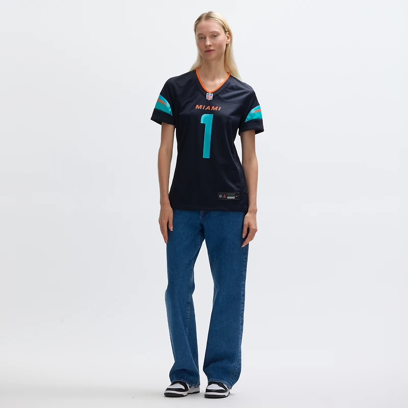 Women's Nike Tua Tagovailoa Pitch Blue Miami Dolphins 2025 Rivalries Collection Game Jersey